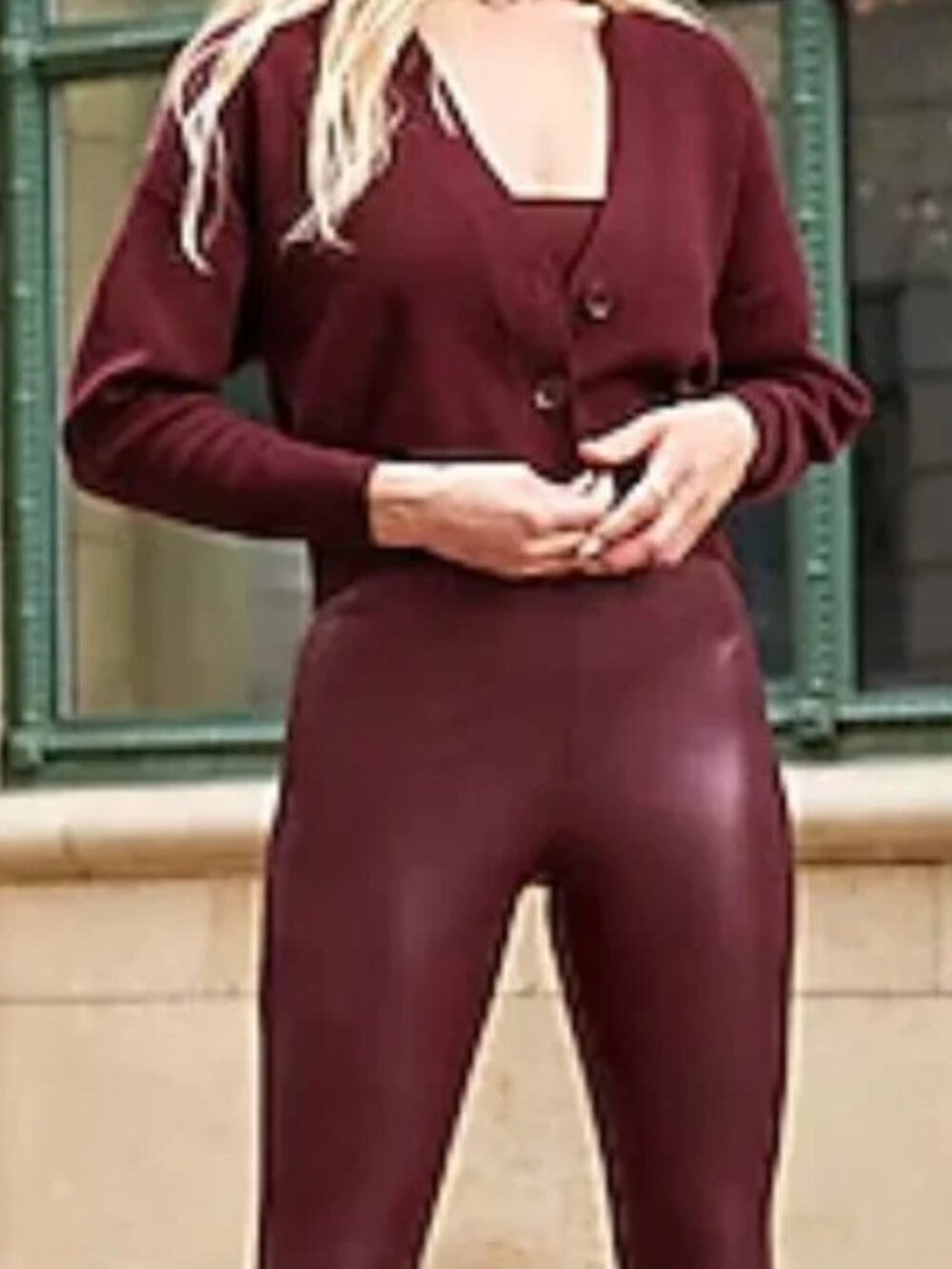 LIKE NEW! Express Burgundy Drop Shoulder Cardigan